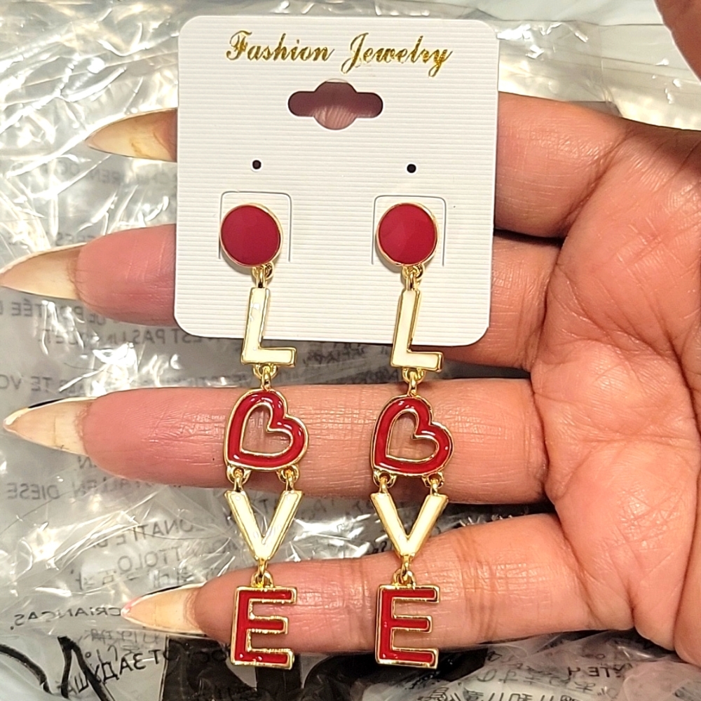 L O V E earrings